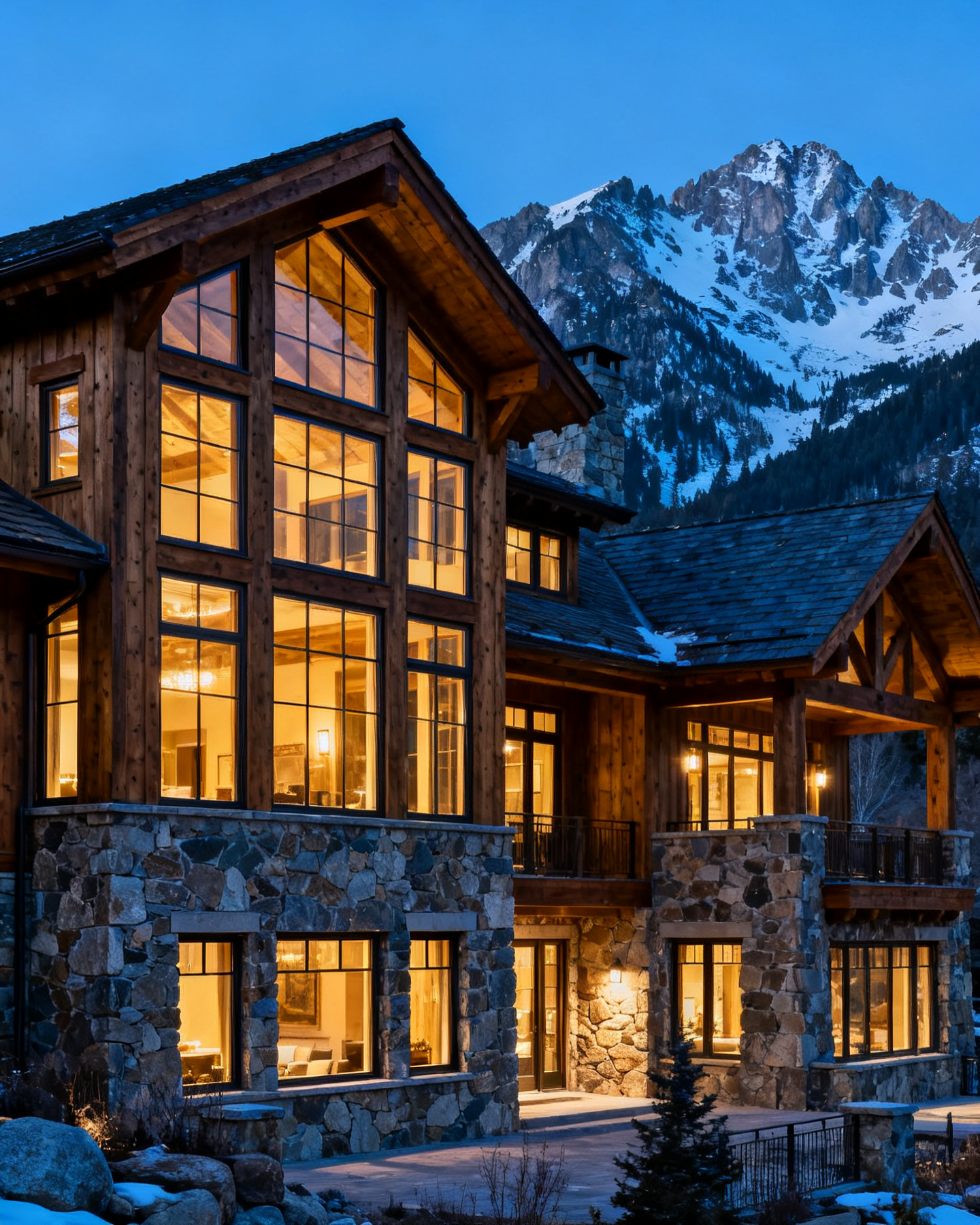 Alpenglow House custom mountain home